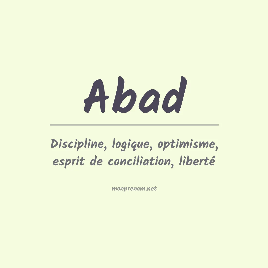 Signification du Prénom Abad