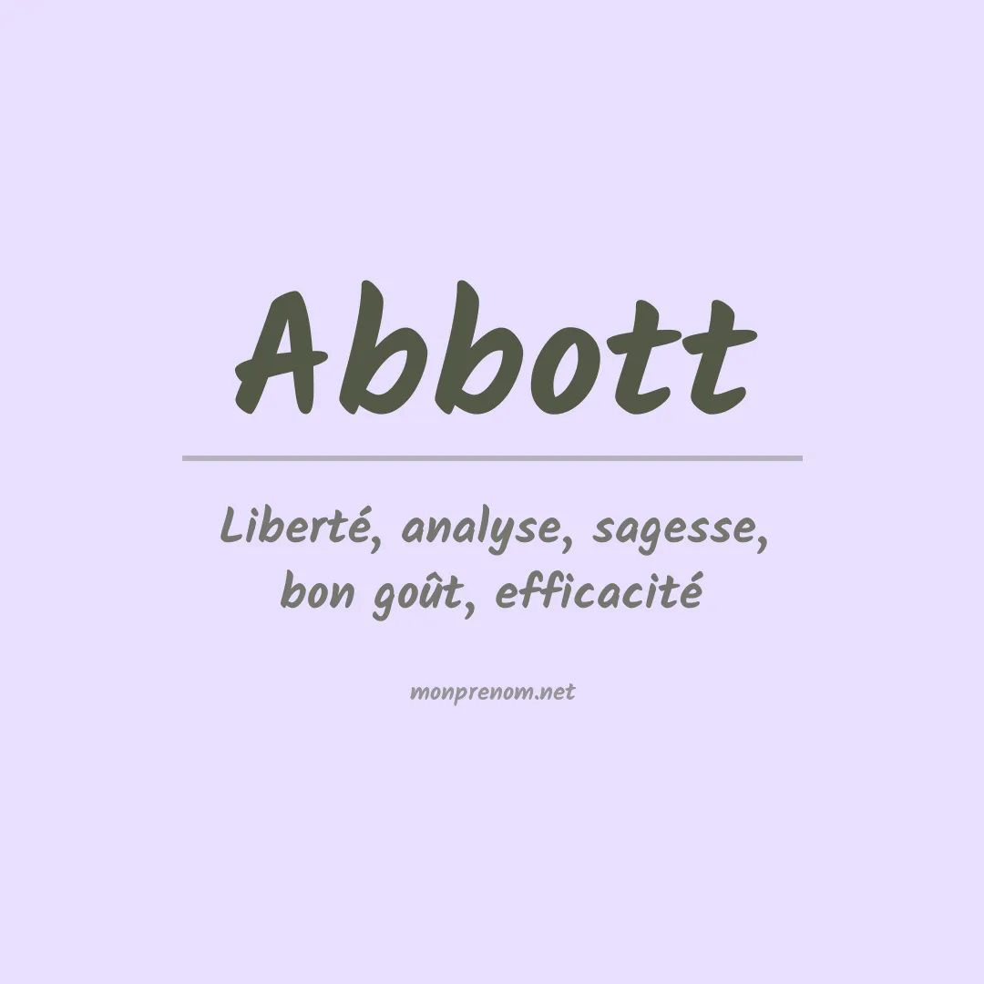 Signification du Prénom Abbott