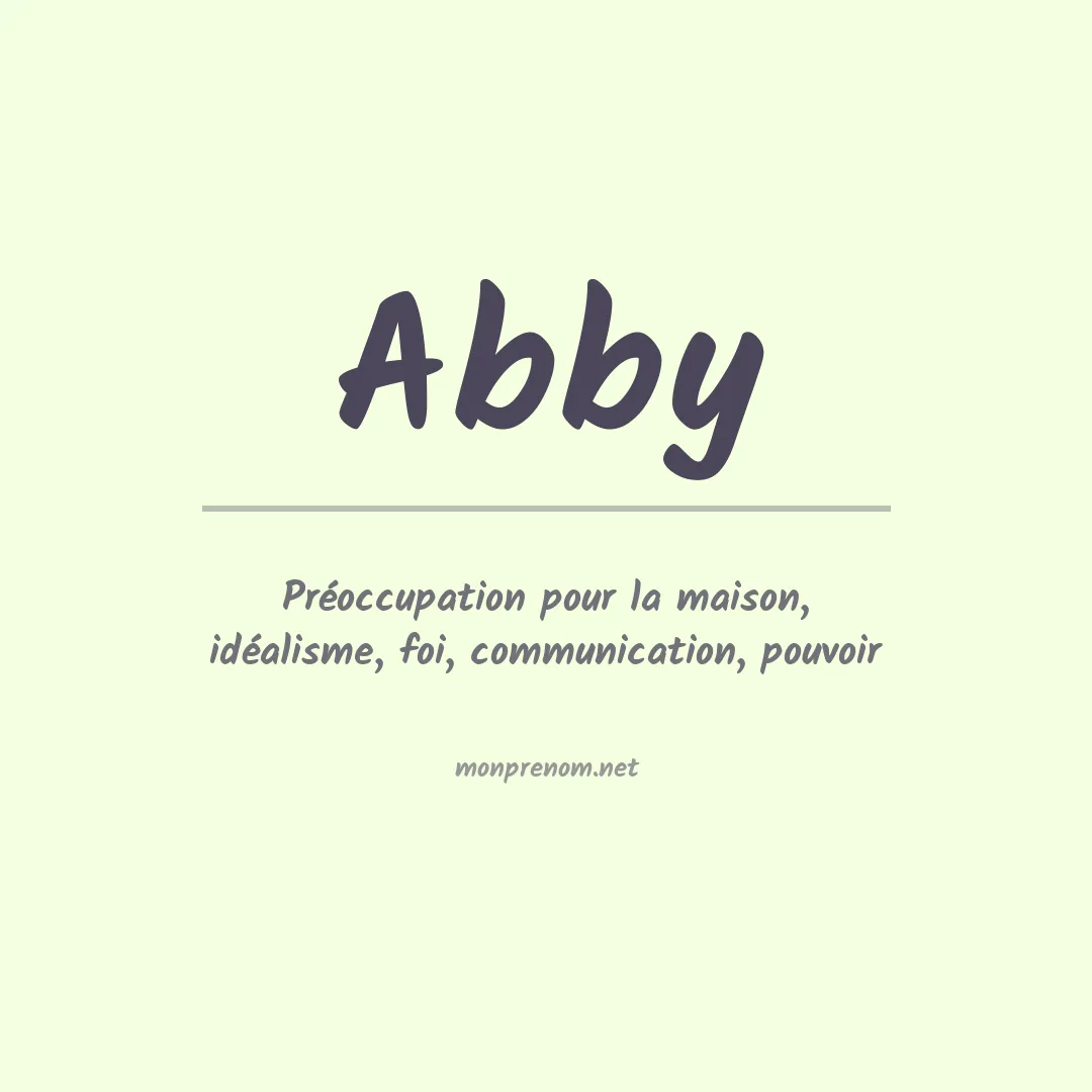 Signification du Prénom Abby