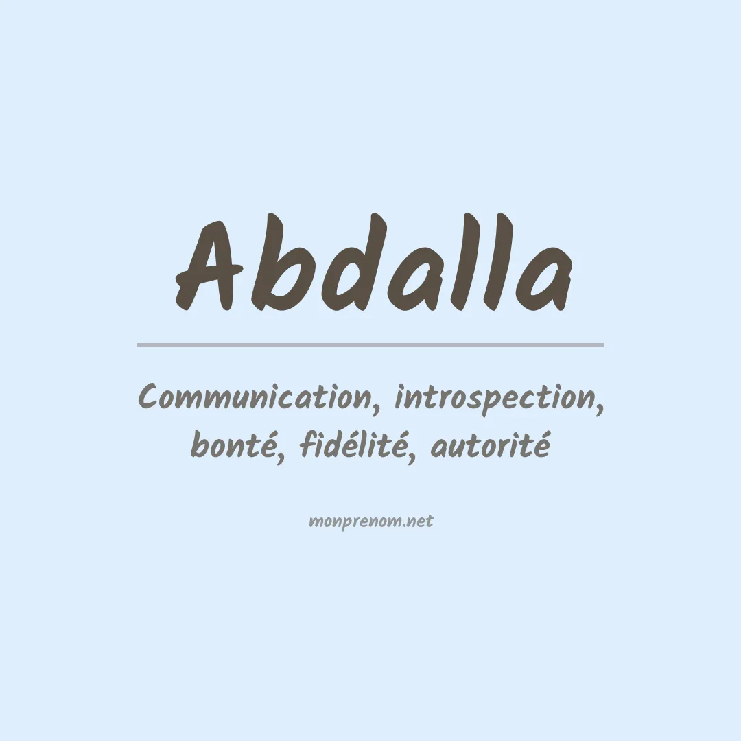 Signification du Prénom Abdalla