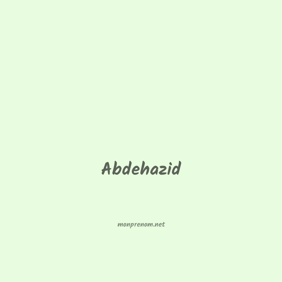 Abdehazid en chino