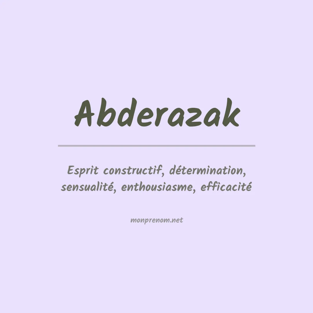 Signification du Prénom Abderazak Signification du Prénom Abderazak