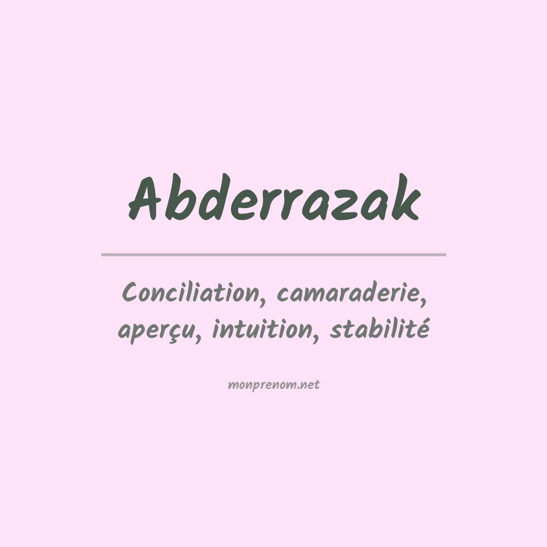 Signification du Prénom Abderrazak Signification du Prénom Abderrazak