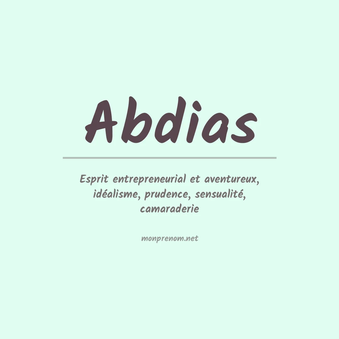 Signification du Prénom Abdias