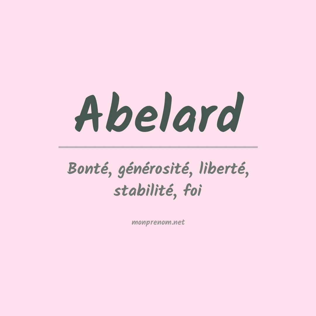 Signification du Prénom Abelard