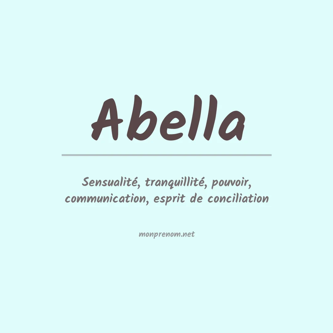 Signification du Prénom Abella