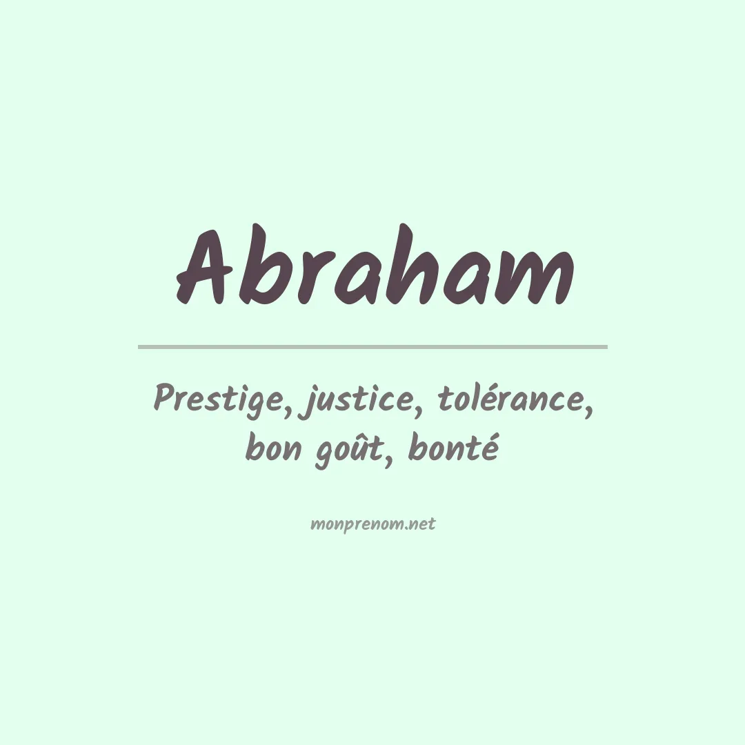 Signification du Prénom Abraham