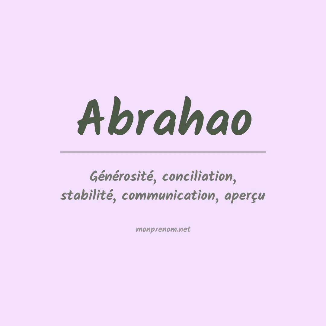 Signification du Prénom Abrahao