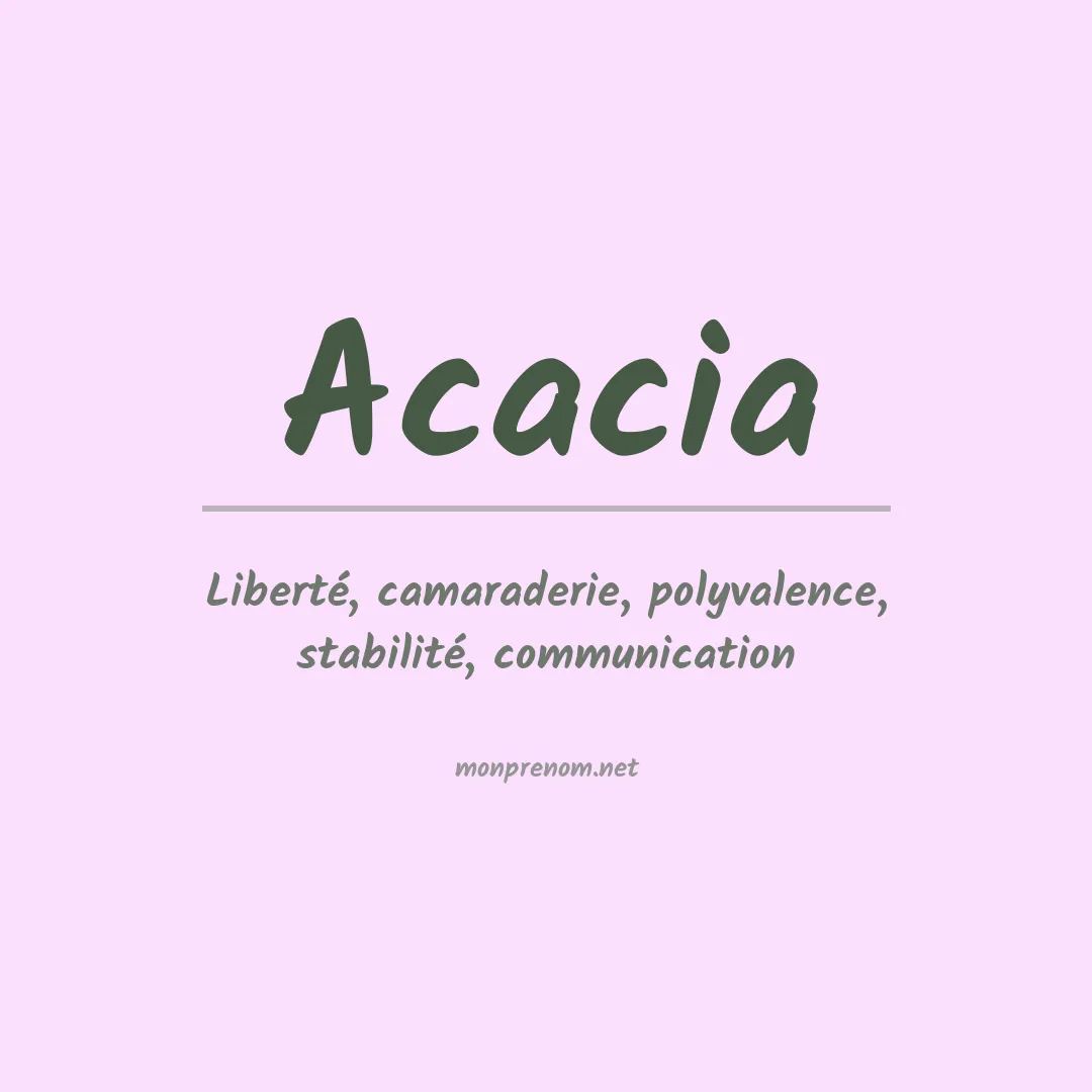 Signification du Prénom Acacia