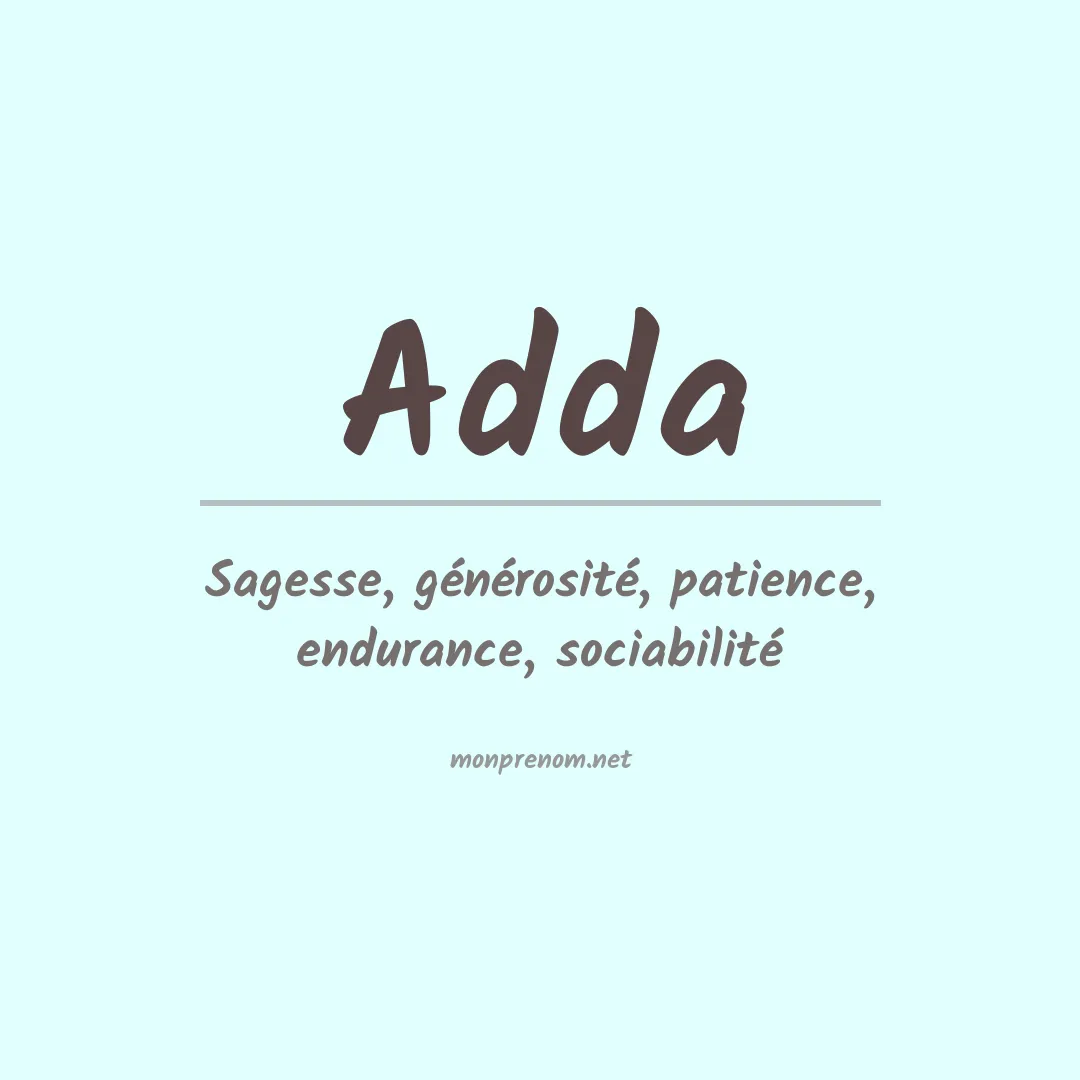 Signification du Prénom Adda