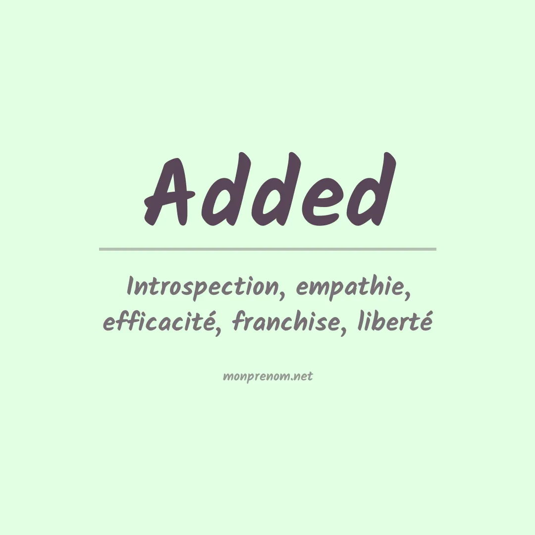 Signification du Prénom Added Signification du Prénom Added