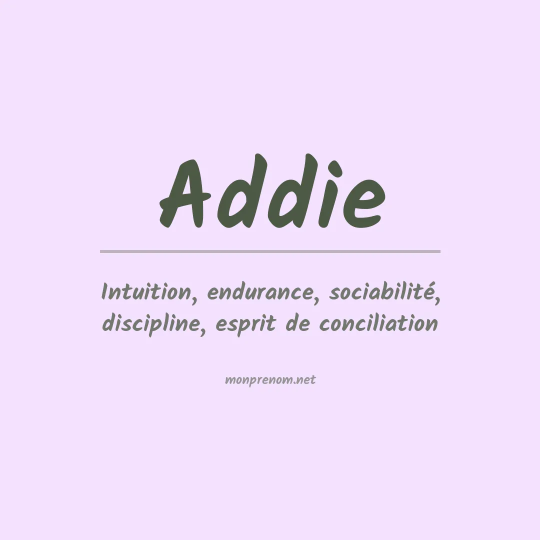 Signification du Prénom Addie