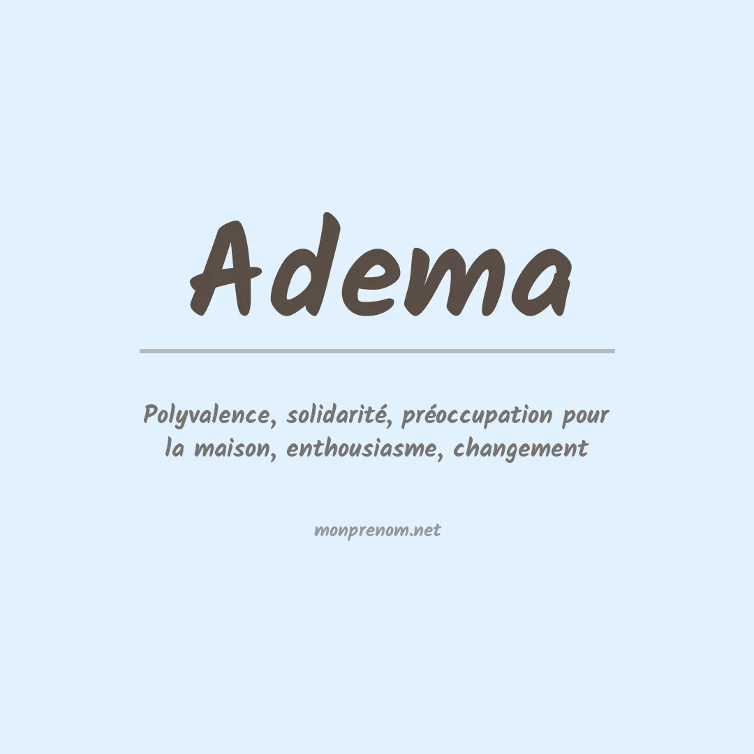 Signification du Prénom Adema