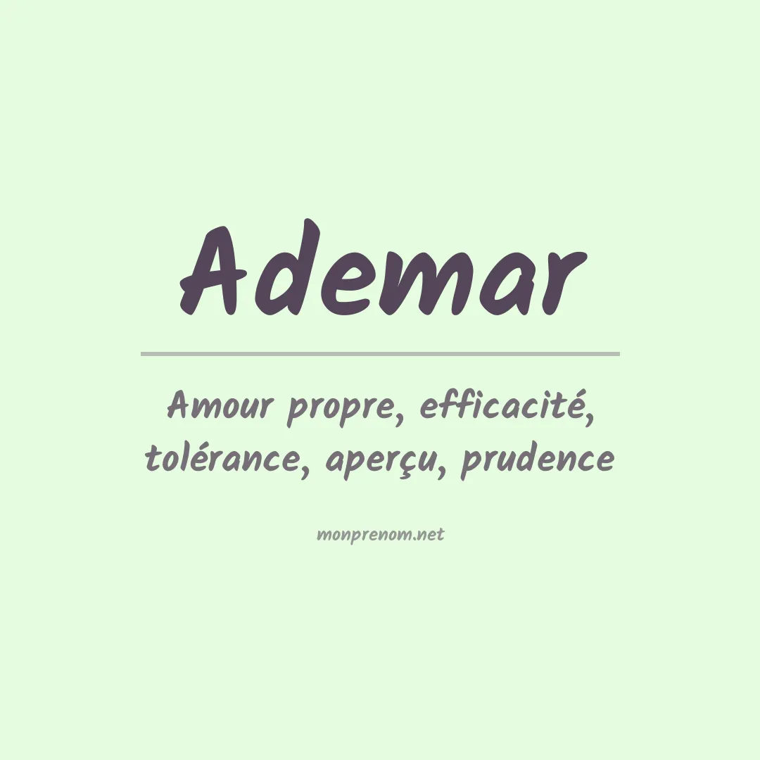 Signification du Prénom Ademar