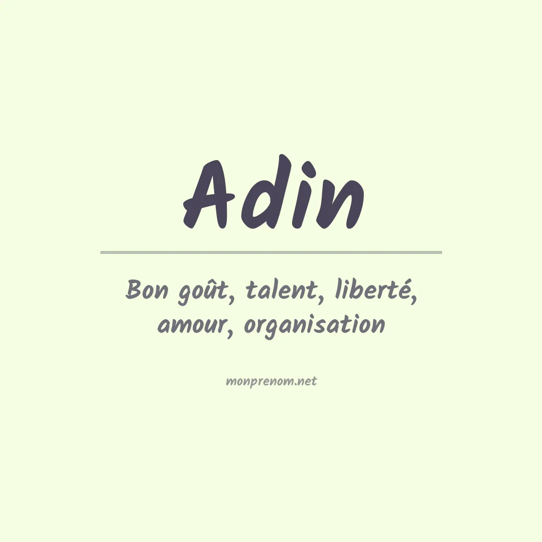 Signification du Prénom Adin