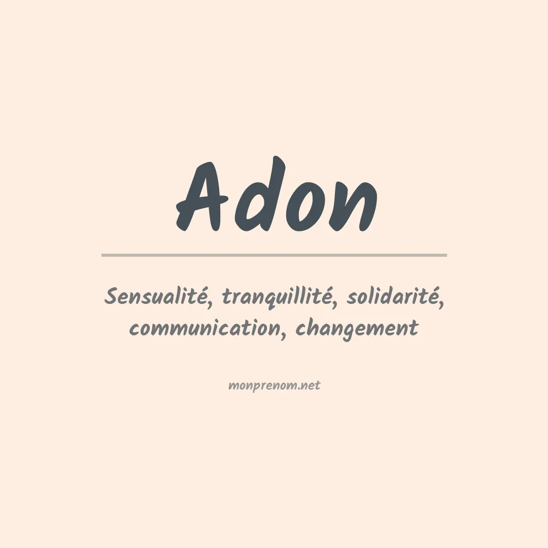 Signification du Prénom Adon Signification du Prénom Adon