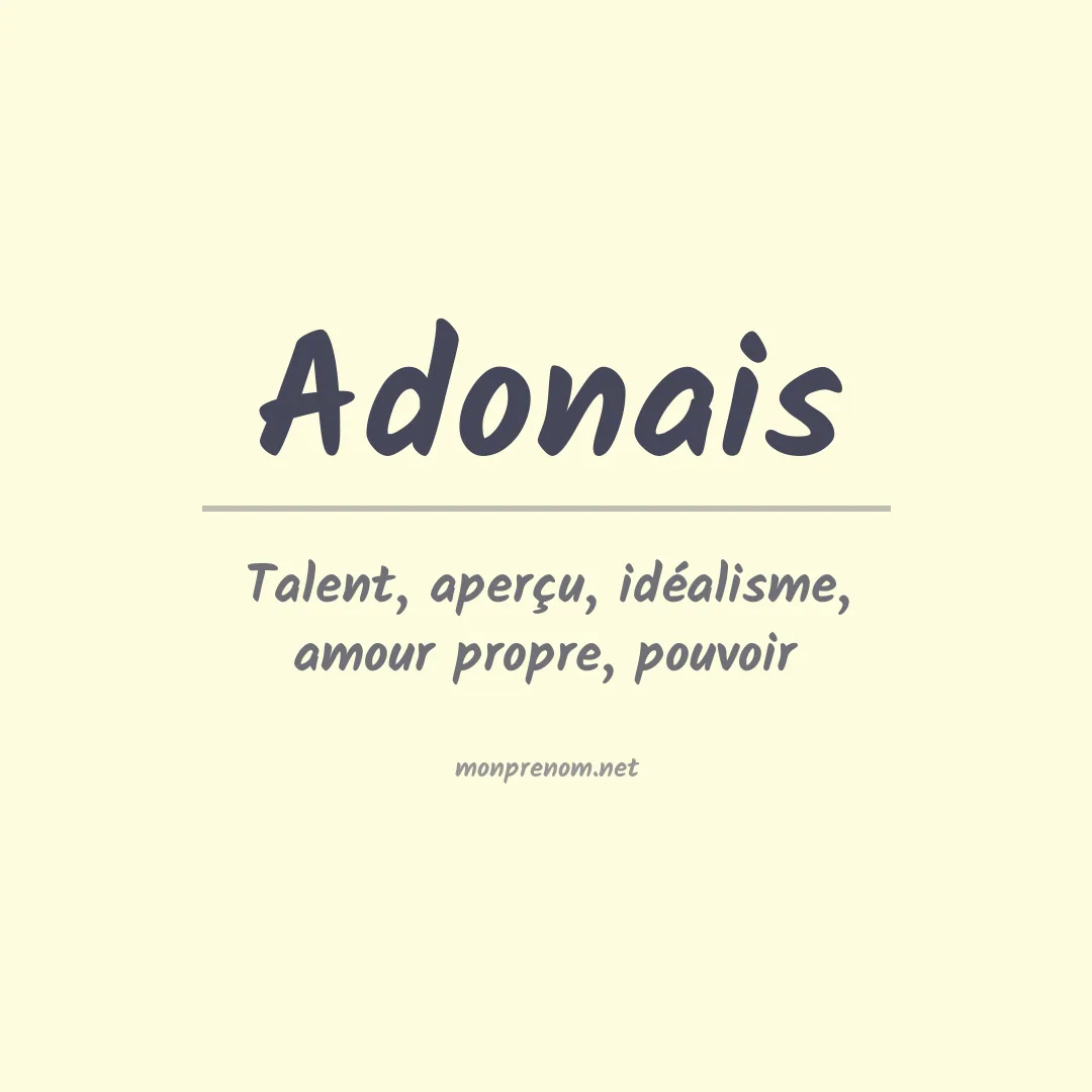 Signification du Prénom Adonais Signification du Prénom Adonais
