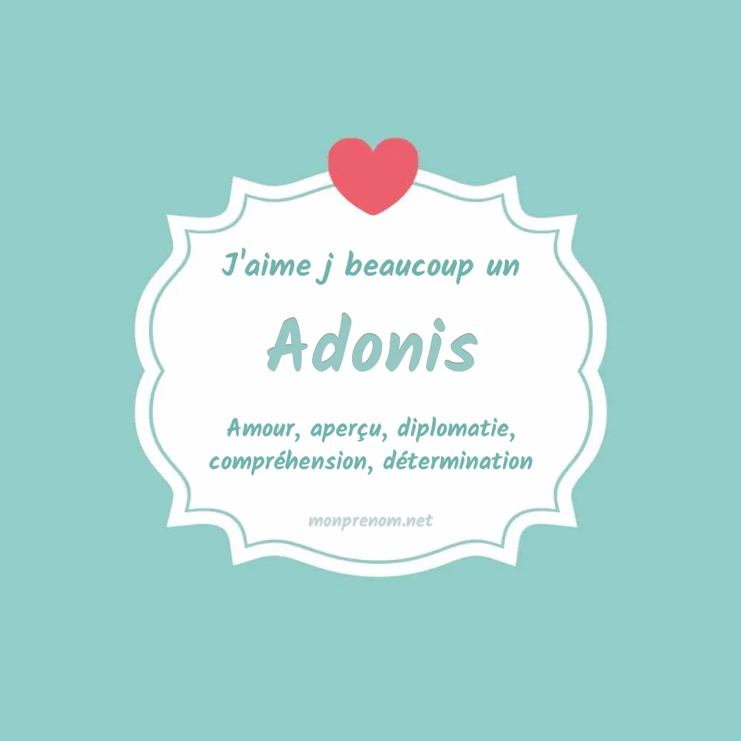 Signification du Pr nom Adonis