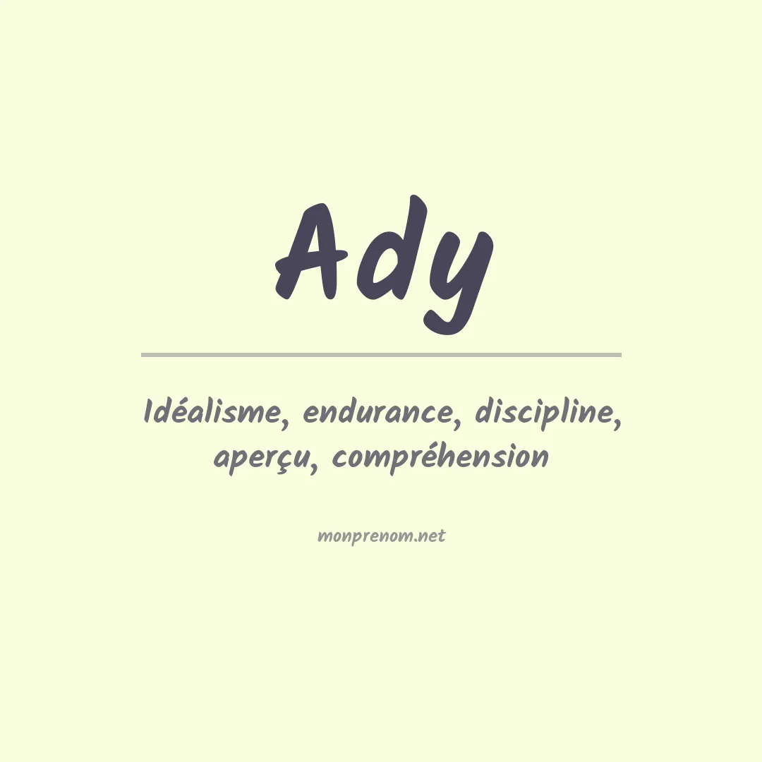 Signification du Prénom Ady