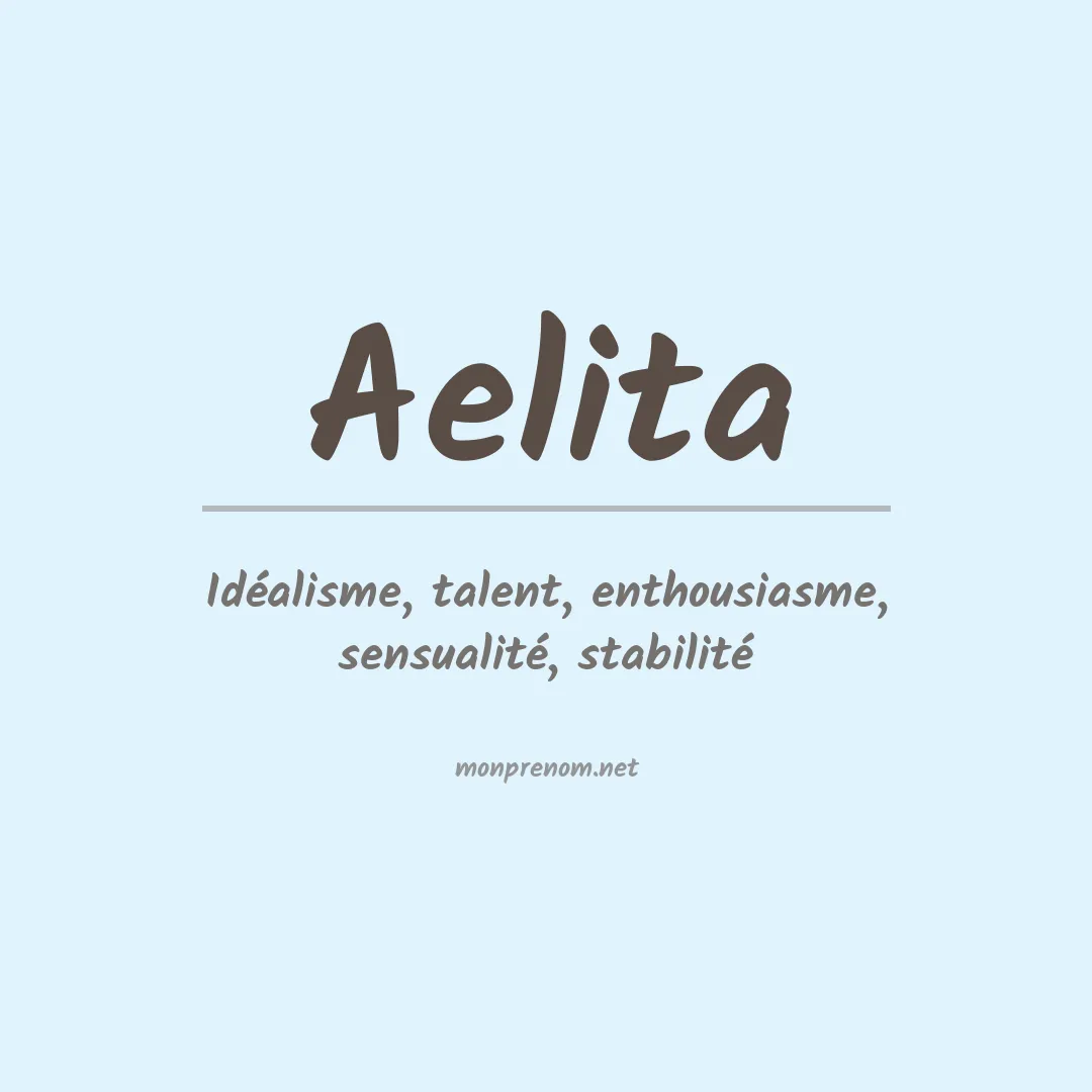 Signification du Prénom Aelita