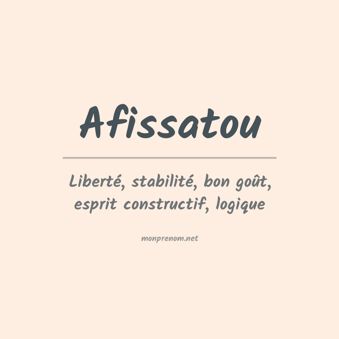 Signification du Prénom Afissatou Signification du Prénom Afissatou