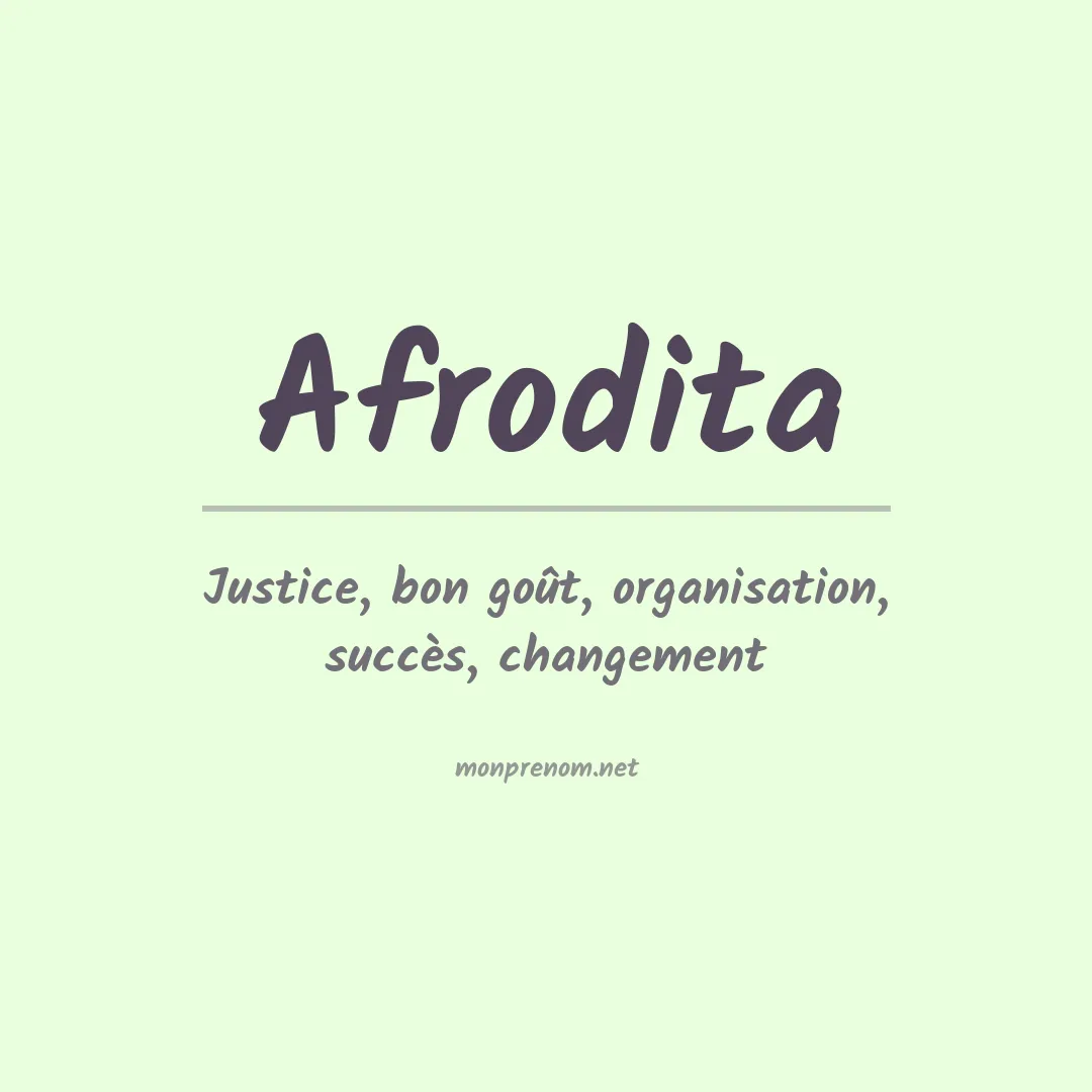 Signification du Prénom Afrodita