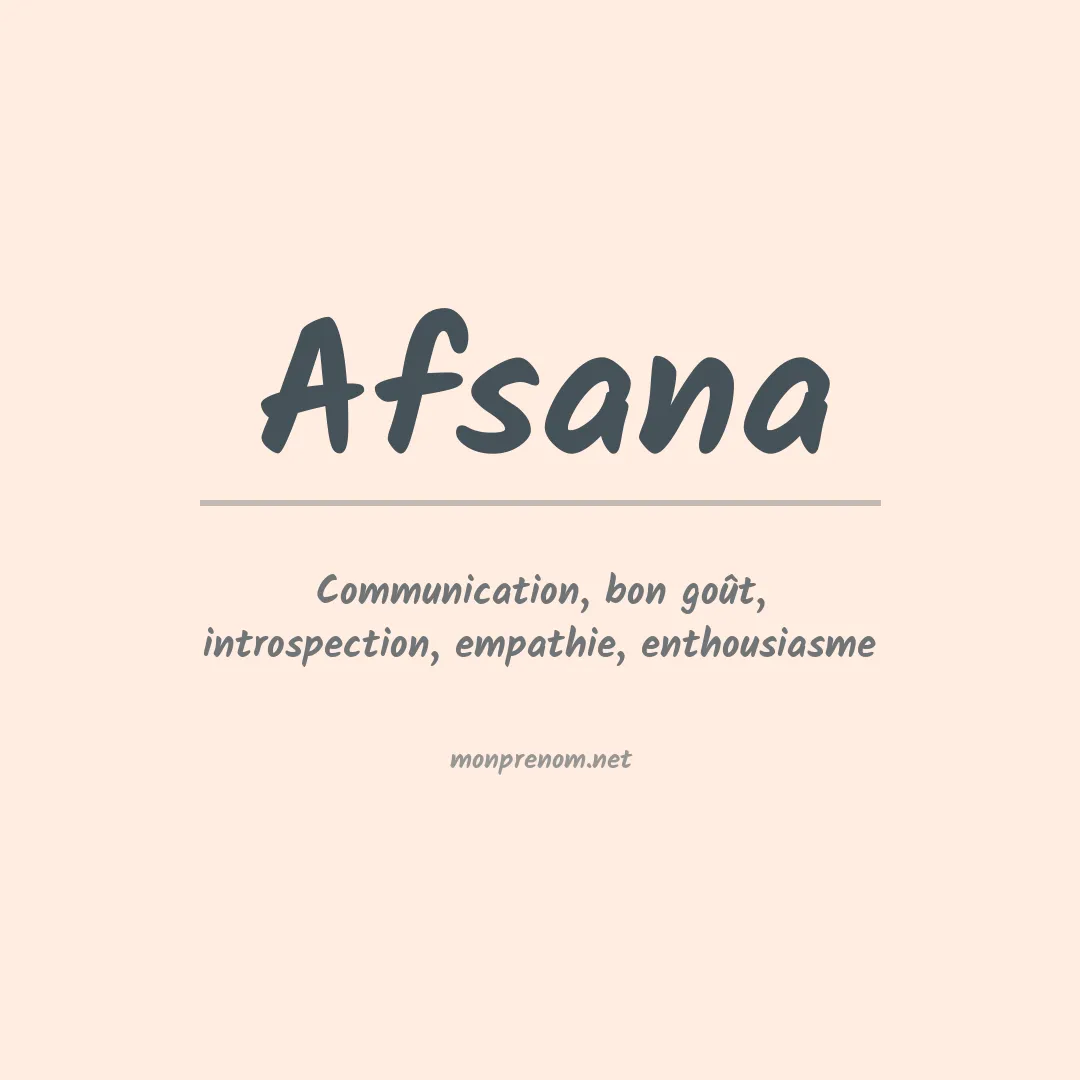Signification du Prénom Afsana Signification du Prénom Afsana