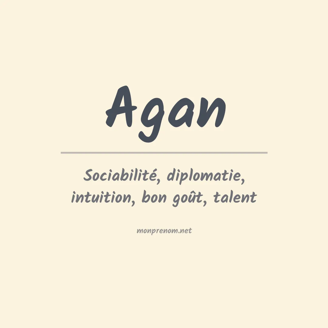 Signification du Prénom Agan