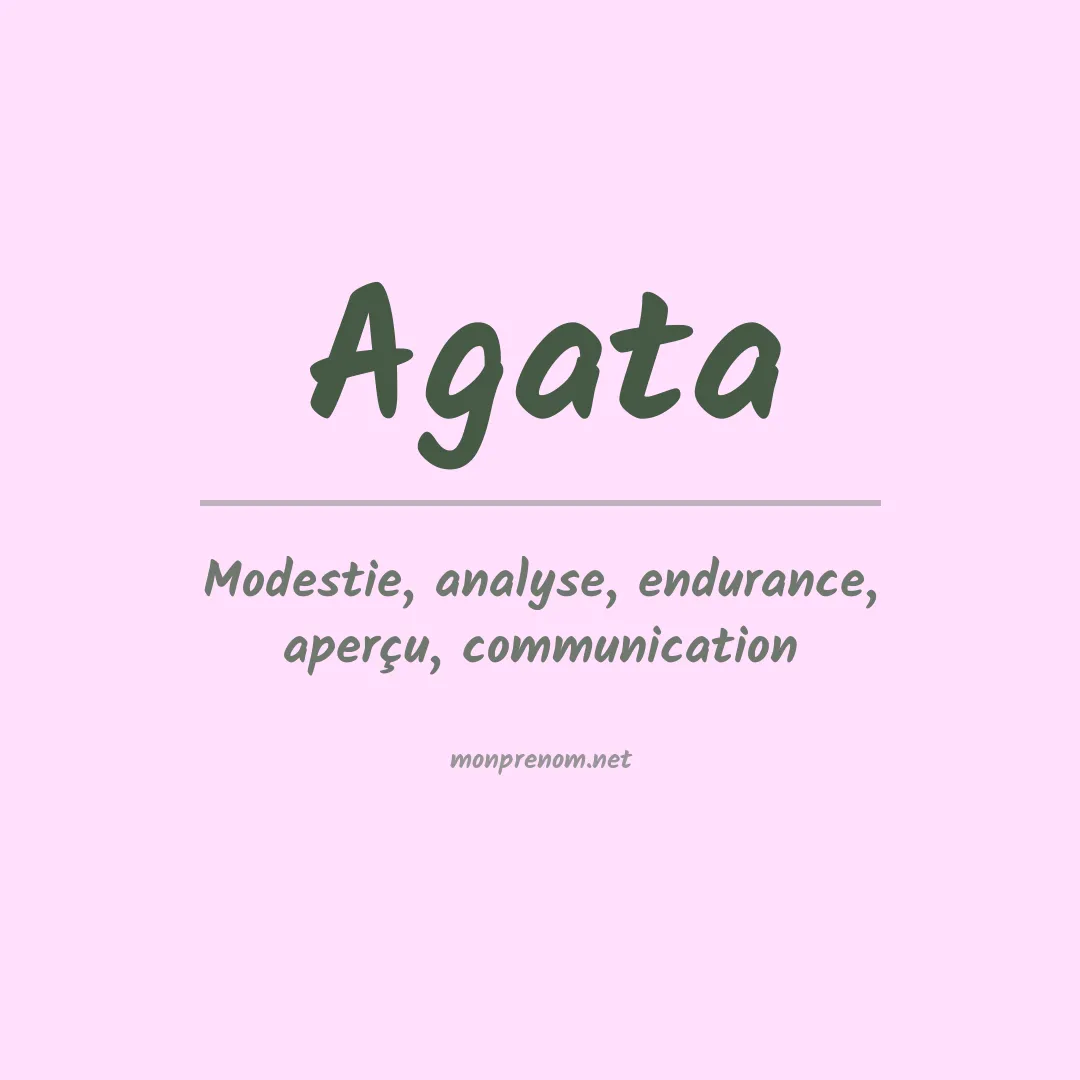 Signification du Prénom Agata