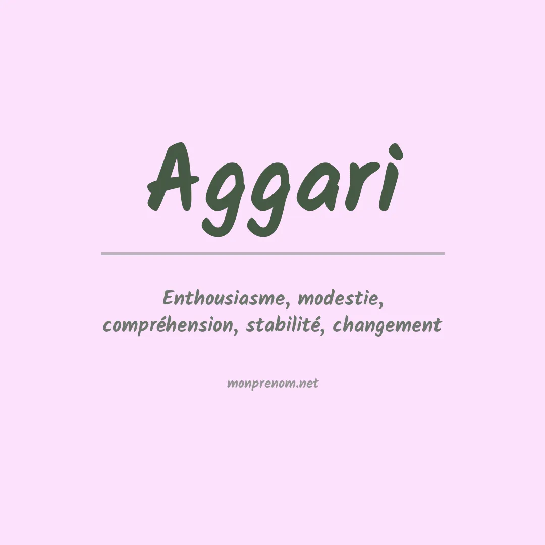 Signification du Prénom Aggari Signification du Prénom Aggari