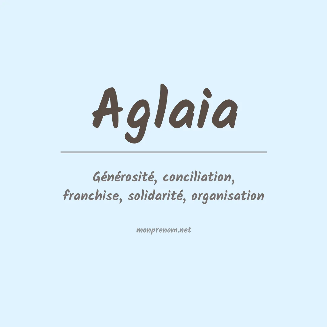 Signification du Prénom Aglaia