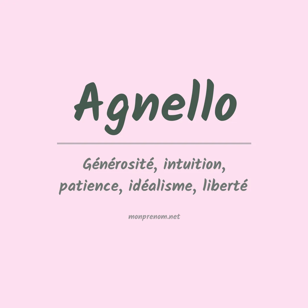 Signification du Prénom Agnello