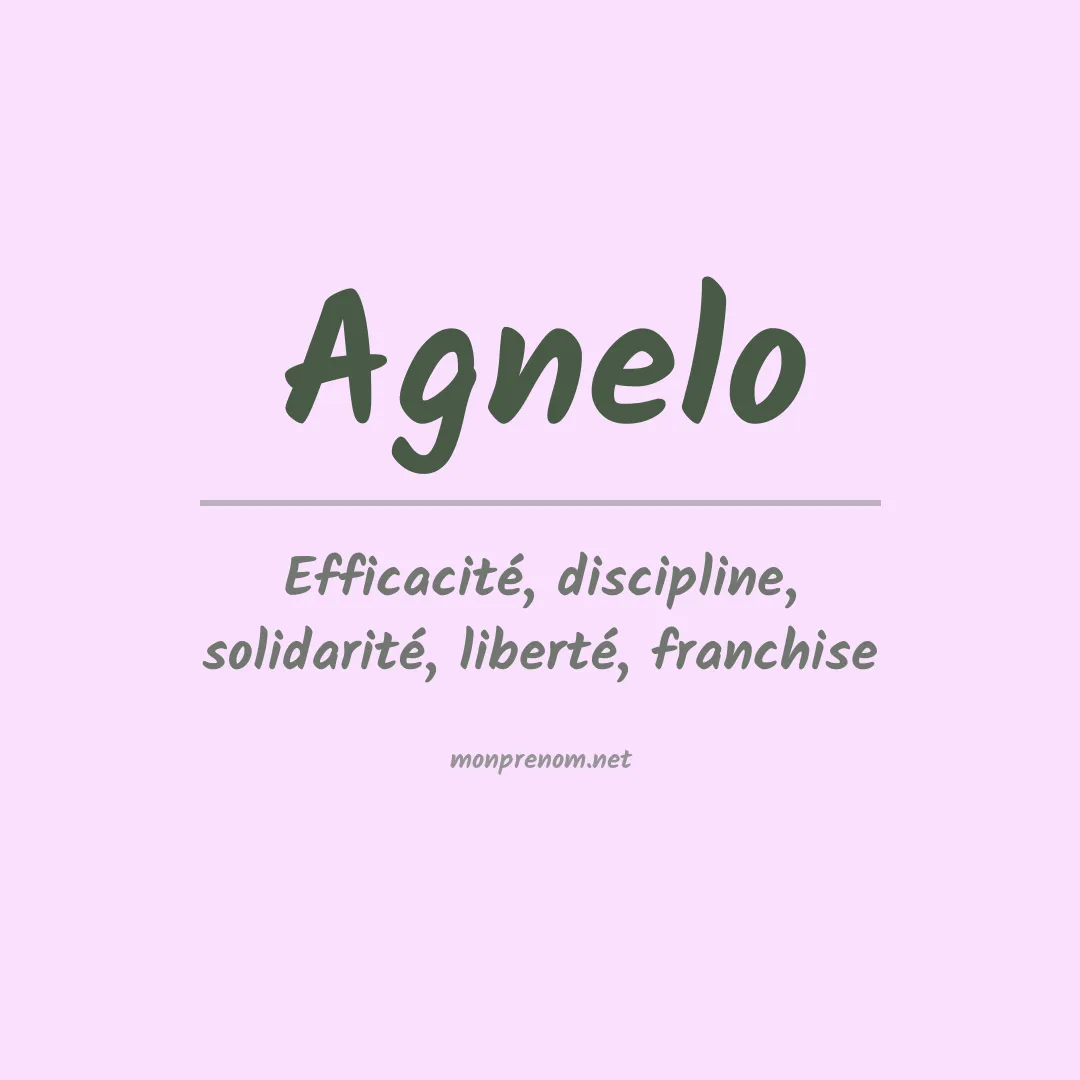 Signification du Prénom Agnelo