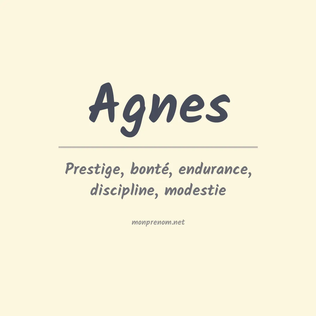 Signification du Prénom Agnes