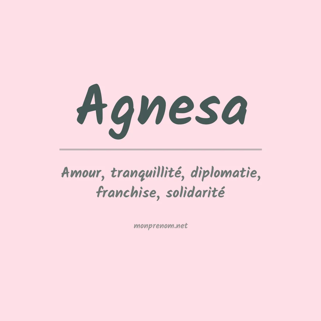 Signification du Prénom Agnesa Signification du Prénom Agnesa