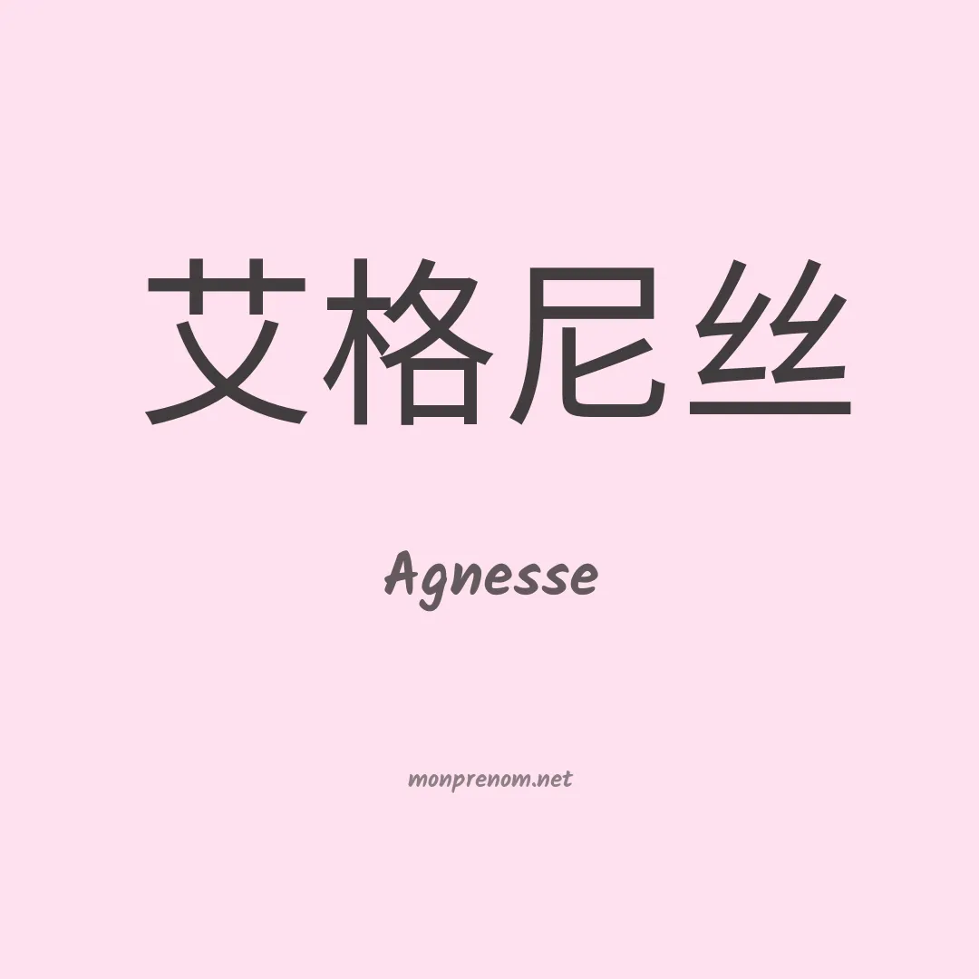 Agnesse en chino