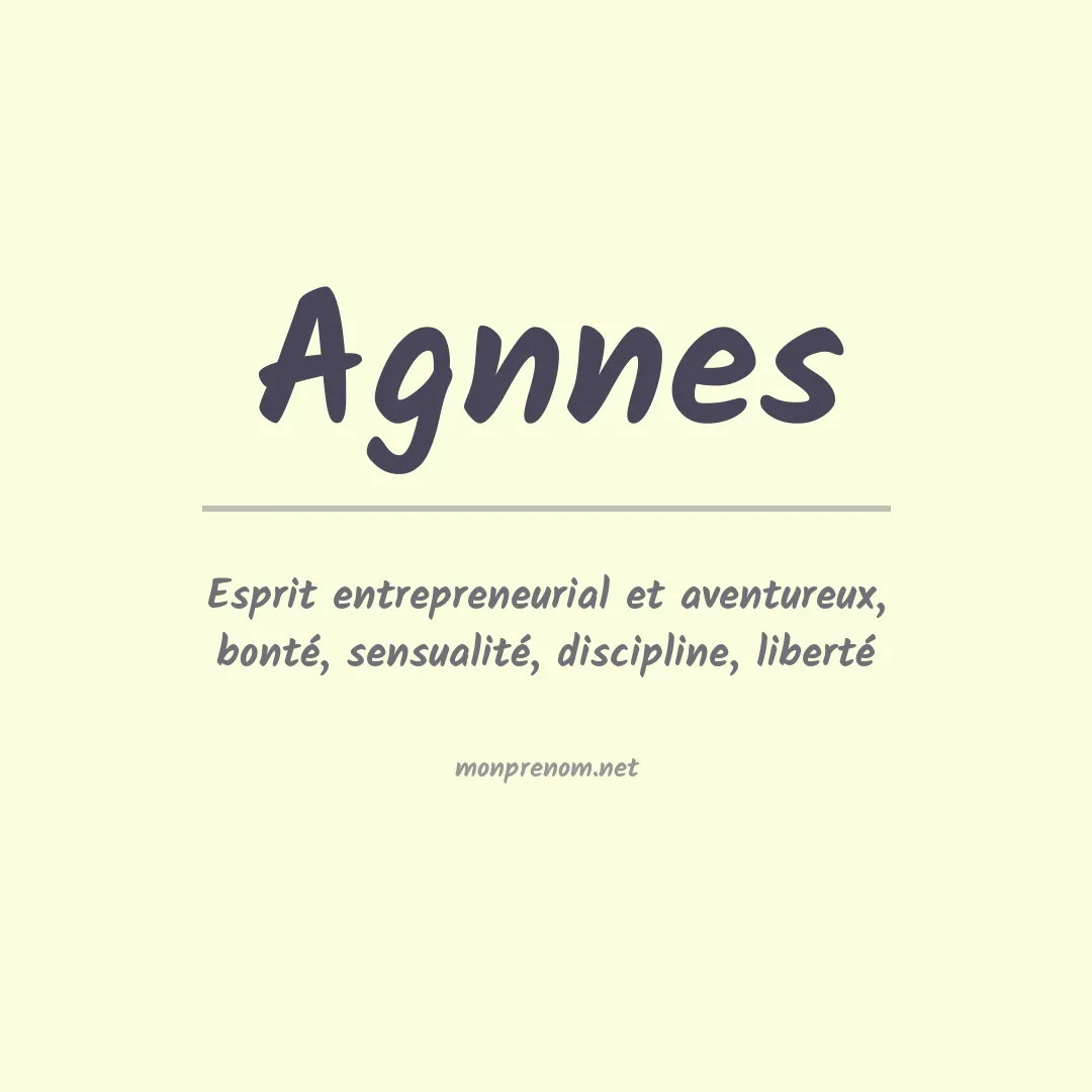 Signification du Prénom Agnnes