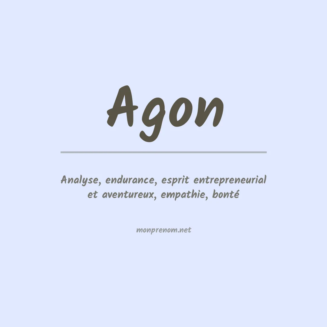 Signification du Prénom Agon Signification du Prénom Agon