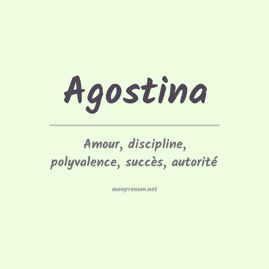 Signification du Prénom Agostina