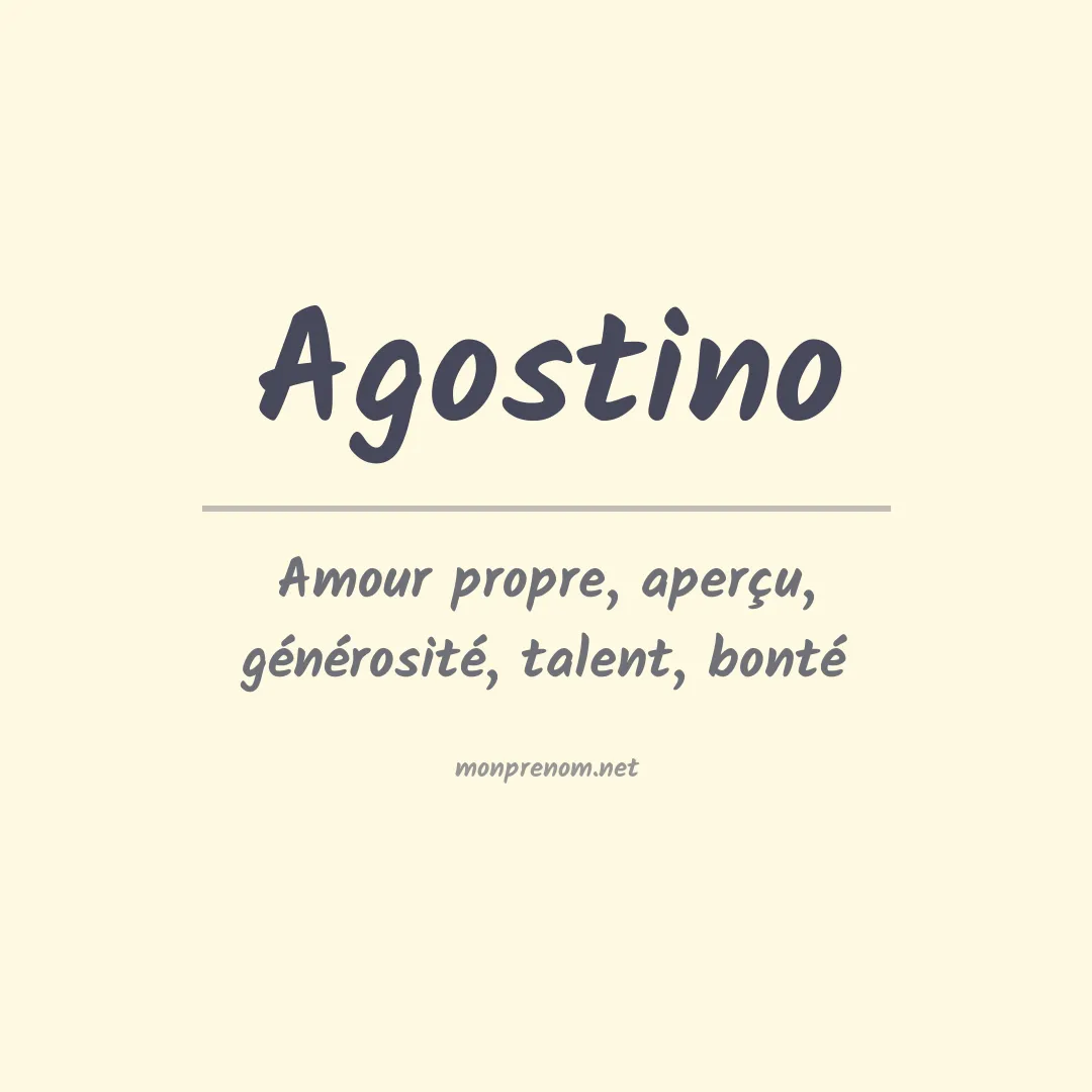 Signification du Prénom Agostino