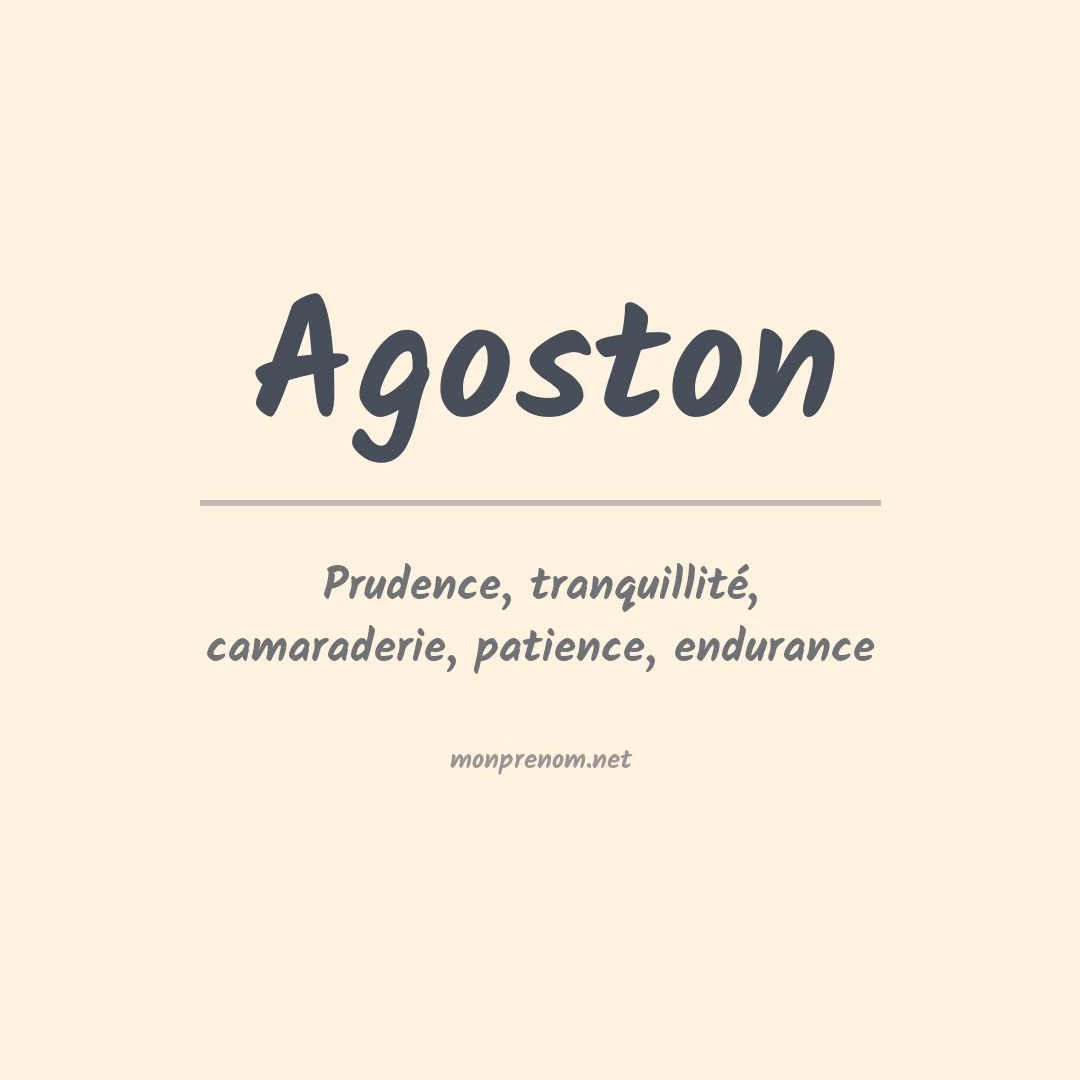 Signification du Prénom Agoston