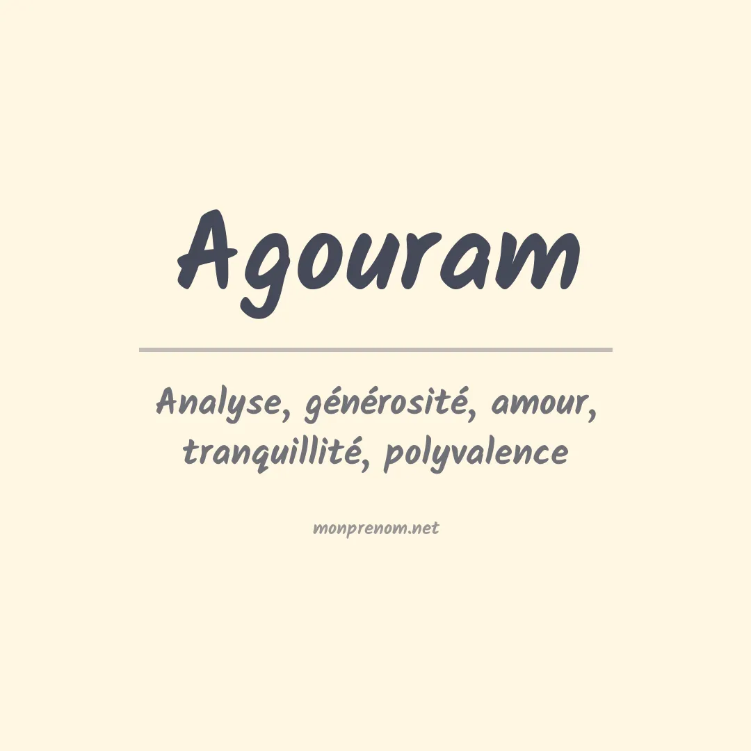 Signification du Prénom Agouram Signification du Prénom Agouram