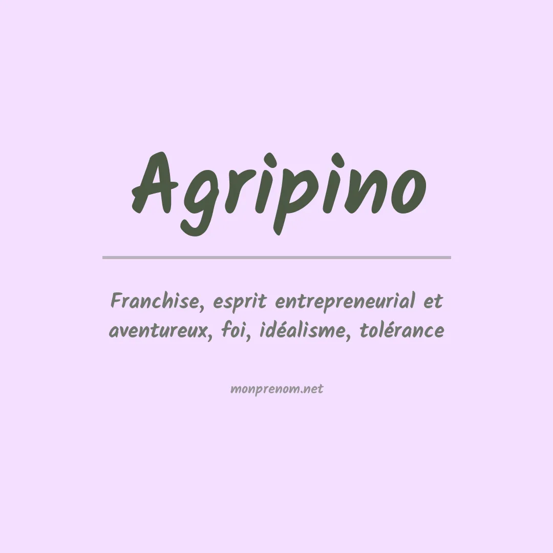 Signification du Prénom Agripino