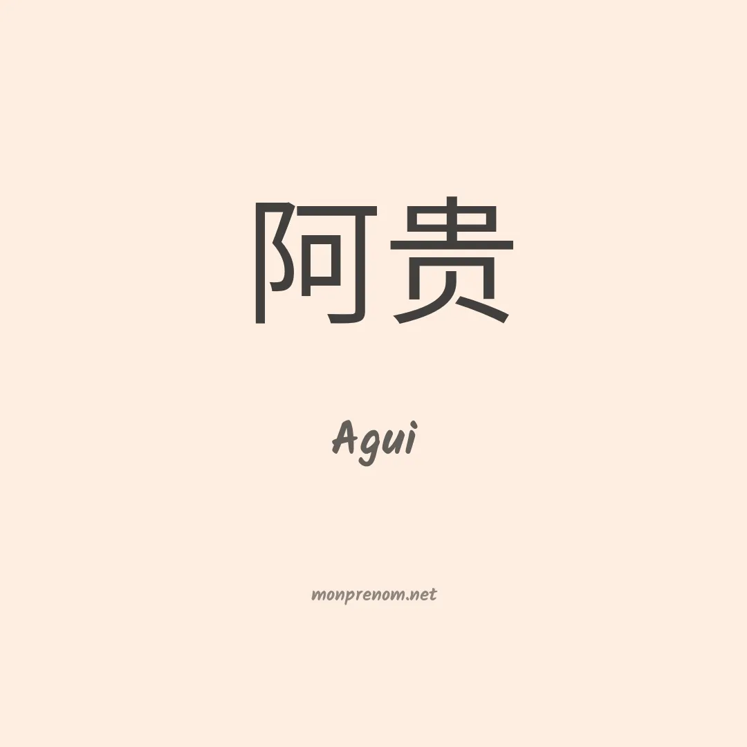 Agui en chino