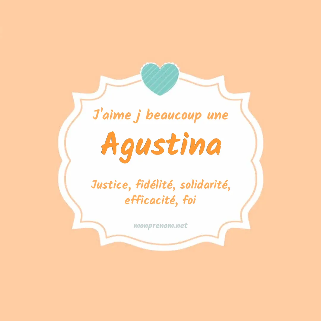 j'aime beaucoup Agustina