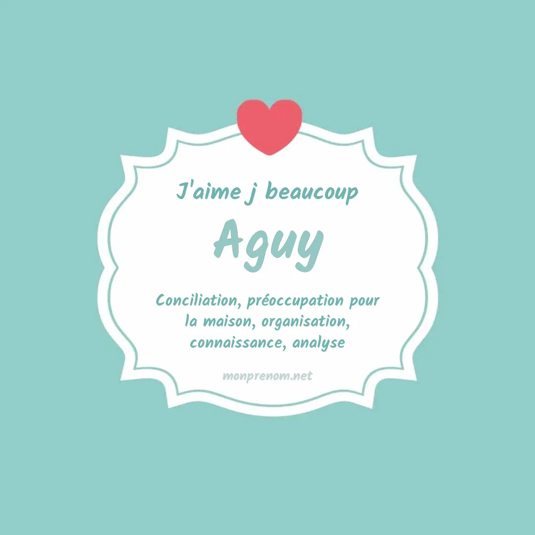 j'aime beaucoup Aguy