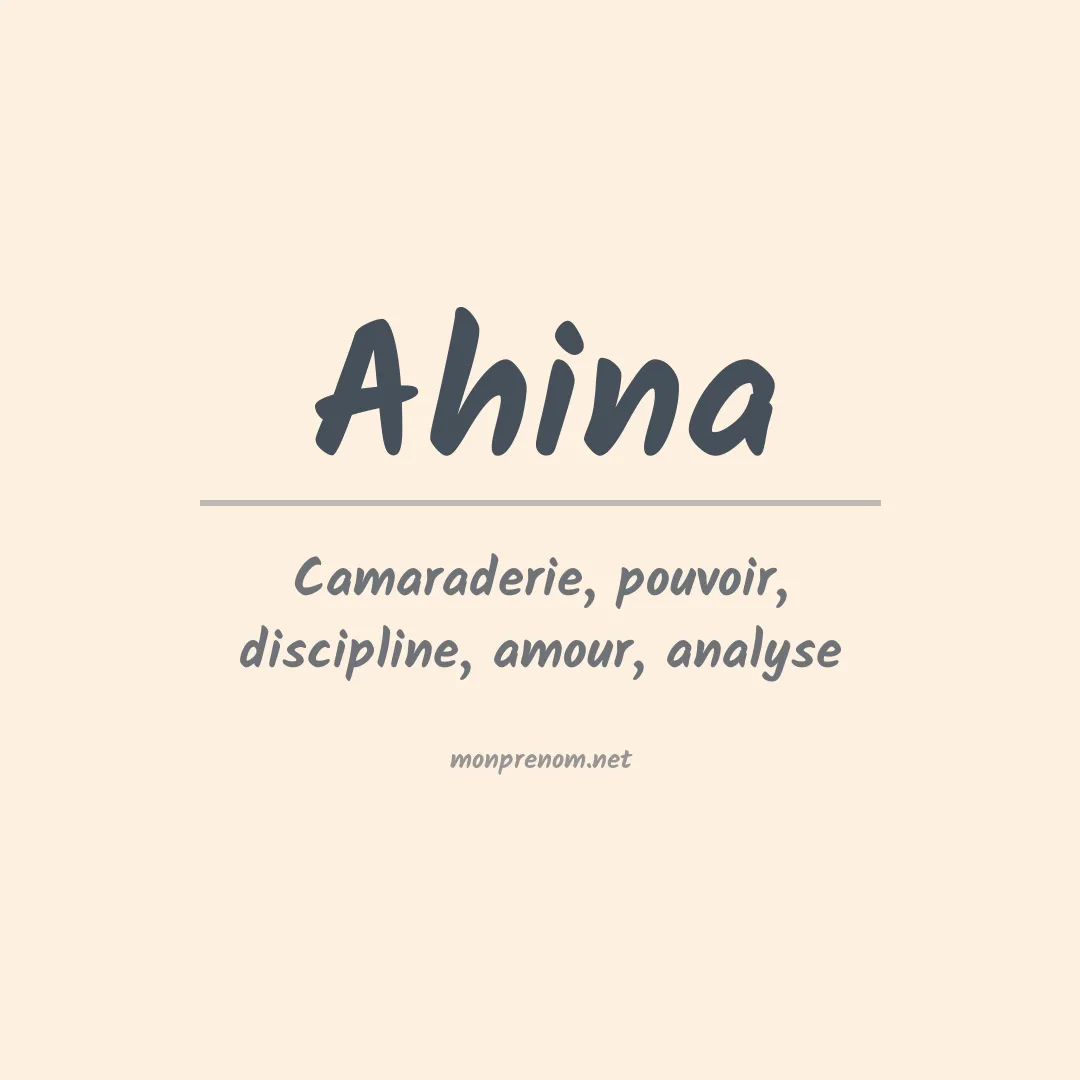 Signification du Prénom Ahina Signification du Prénom Ahina
