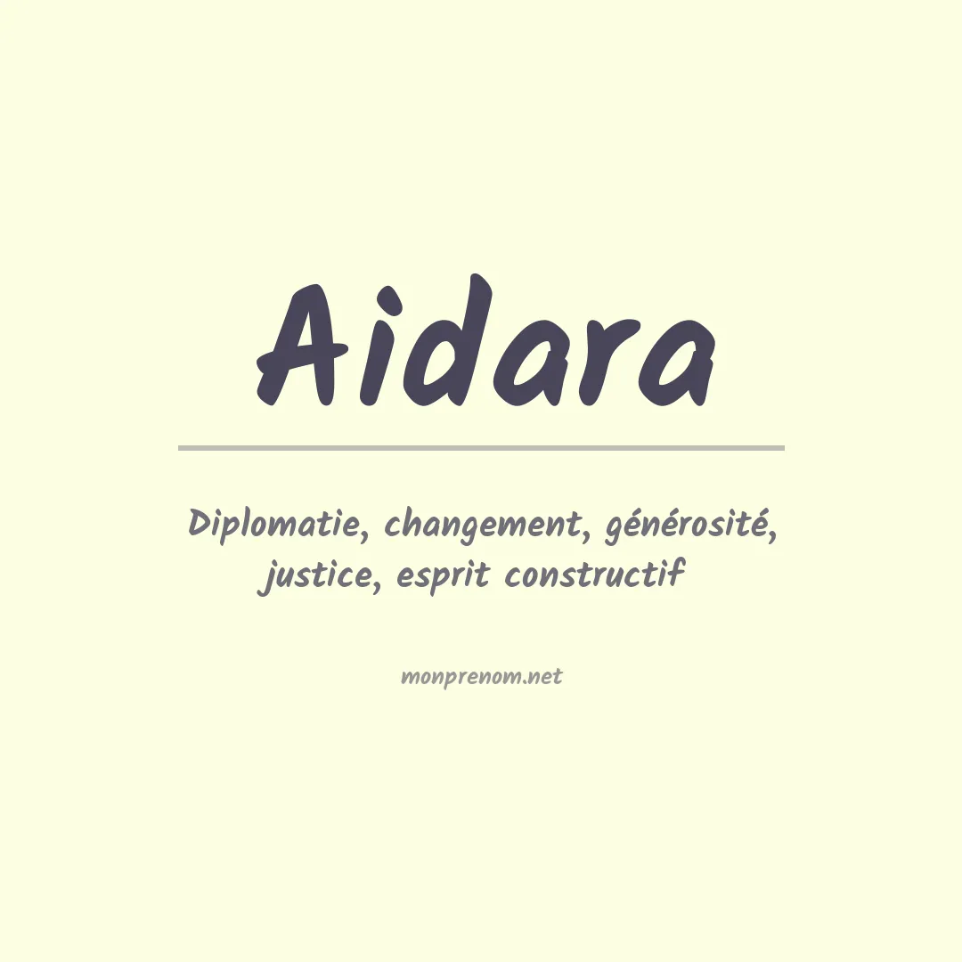 Signification du Prénom Aidara Signification du Prénom Aidara