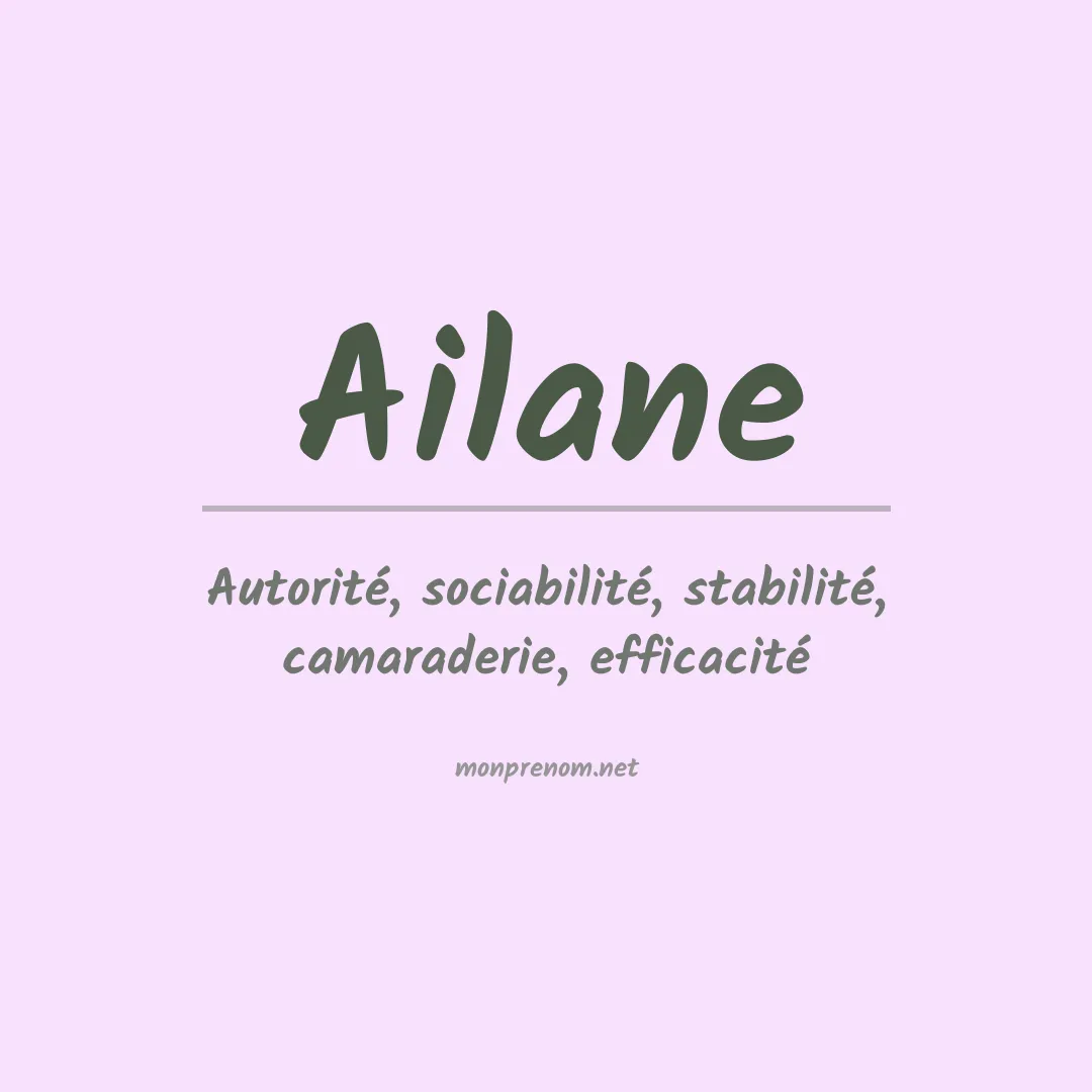 Signification du Prénom Ailane