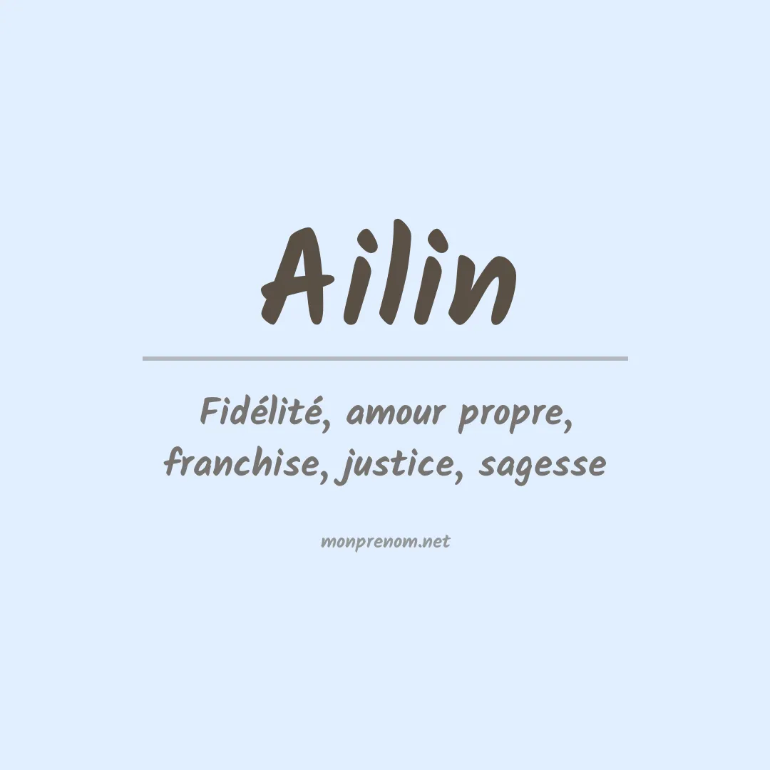 Signification du Prénom Ailin
